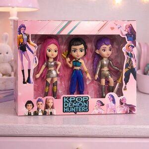 KPOP Demon Hunters Doll Set (3-Pack) – Fashion Dolls w/ Accessories – New in Box